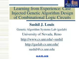 Learning from Experience: Case Injected Genetic Algorithm Design of Combinational Logic Circuits