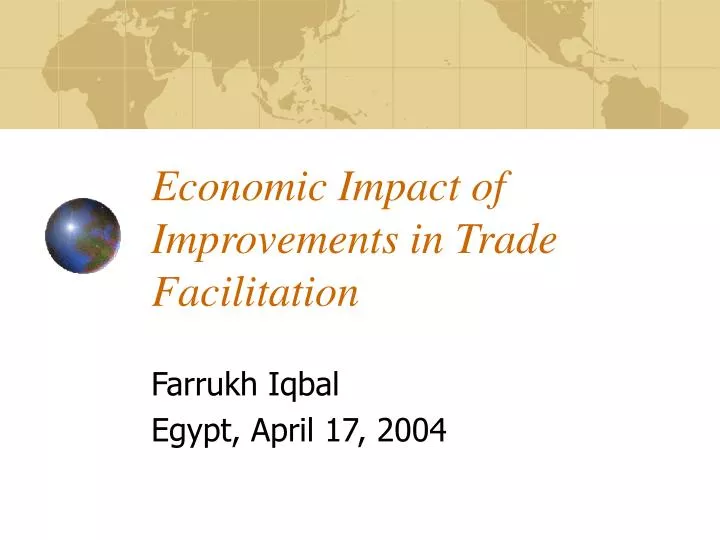 economic impact of improvements in trade facilitation