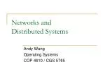 Networks and Distributed Systems - slide 1