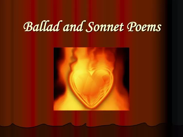 ballad and sonnet poems