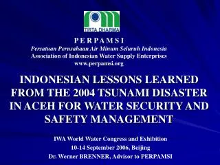 P E R P A M S I Persatuan Perusahaan Air Minum Seluruh Indonesia