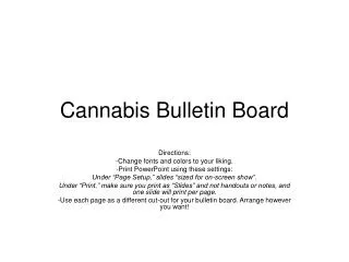 Cannabis Bulletin Board