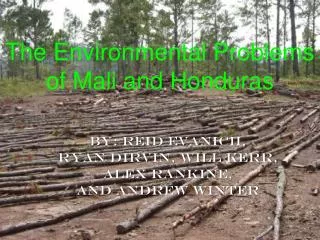 The Environmental Problems of Mali and Honduras