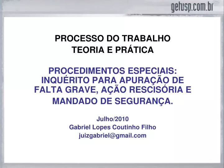 Curso de Revelia no Procedimento Sumário