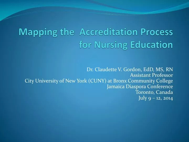 mapping the accreditation process for nursing education