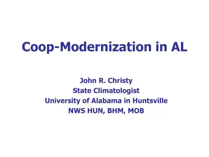 coop modernization in al