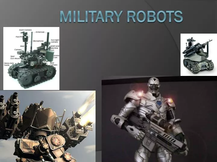 military robots in action