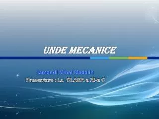 unde mecanice