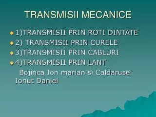 transmisii mecanice