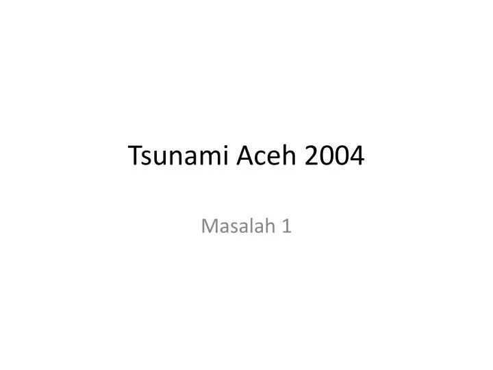 tsunami aceh 2004