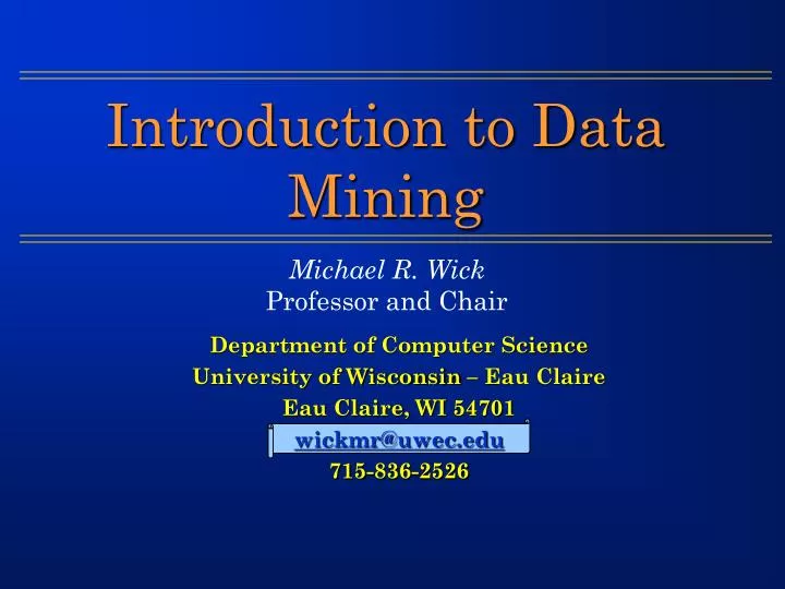 introduction to data mining