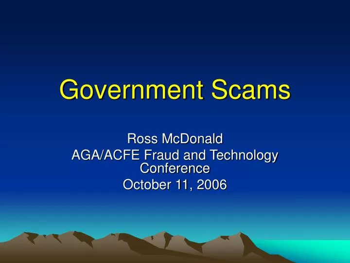 government scams