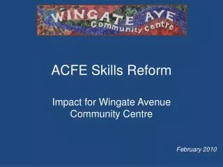 ACFE Skills Reform