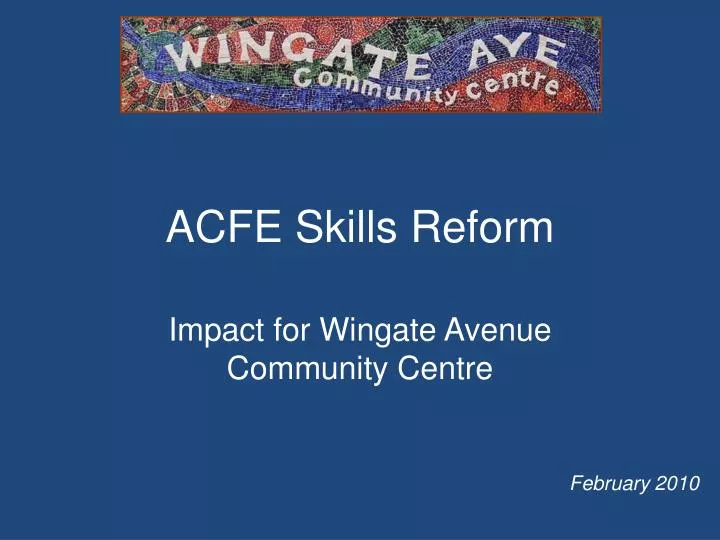 acfe skills reform