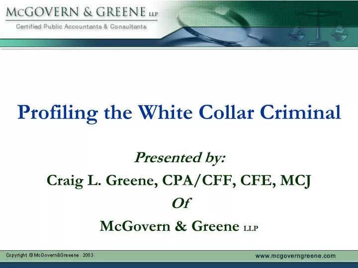 profiling the white collar criminal