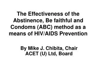 By Mike J. Chibita, Chair ACET (U) Ltd, Board