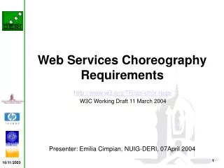 Web Services Choreography Requirements