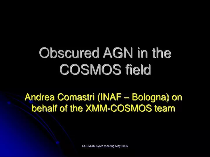 obscured agn in the cosmos field
