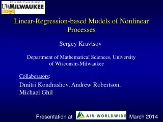 Linear-Regression-based Models of Nonlinear Processes