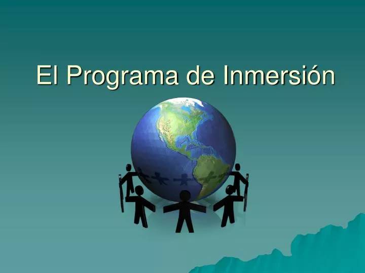 el programa de inmersi n