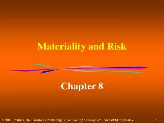 Materiality and Risk