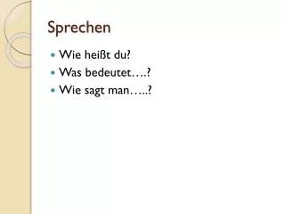 sprechen