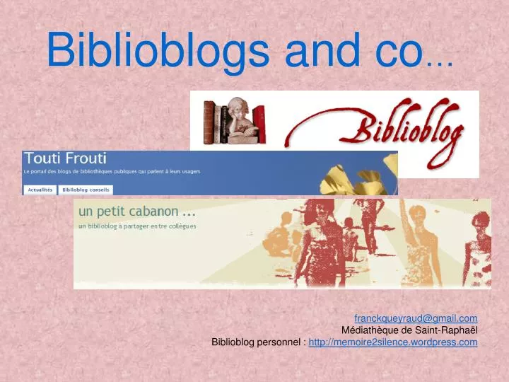 biblioblogs and co