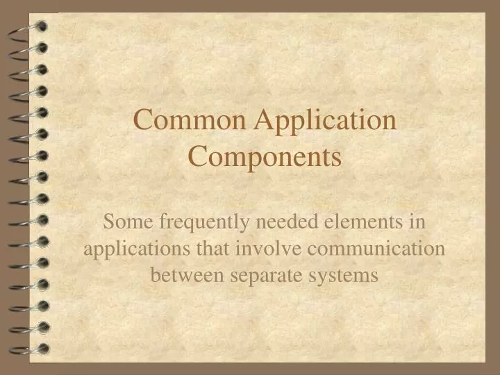 common application components