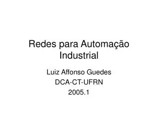 redes para automa o industrial