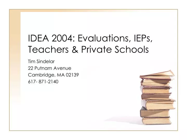 idea 2004 evaluations ieps teachers private schools