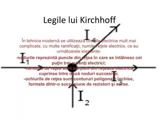 legile lui kirchhoff