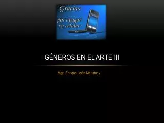 g neros en el arte iii