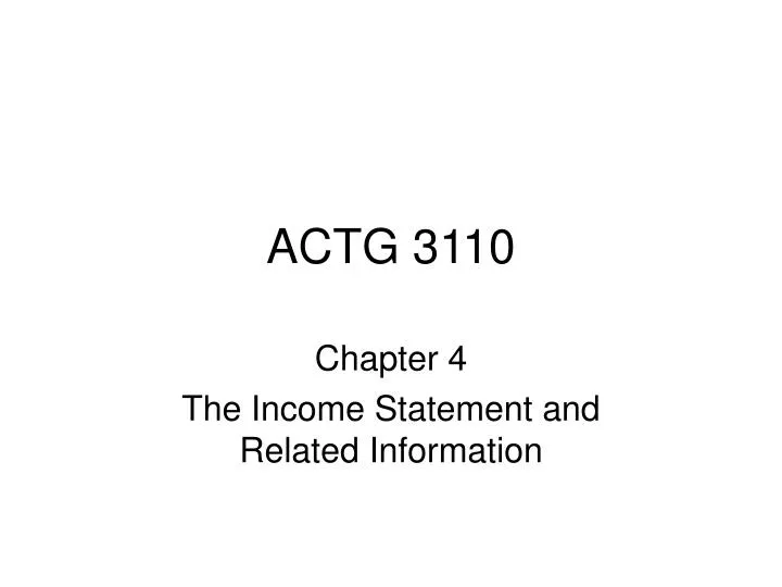 actg 3110