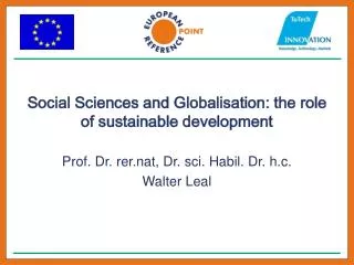 Social Sciences and Globalisation: the role of sustainable development