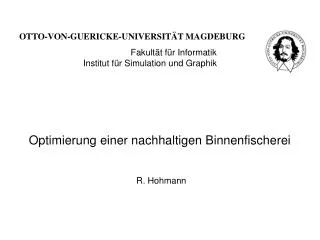 optimierung einer nachhaltigen binnenfischerei