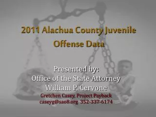 2011 Alachua County Juvenile Offense Data