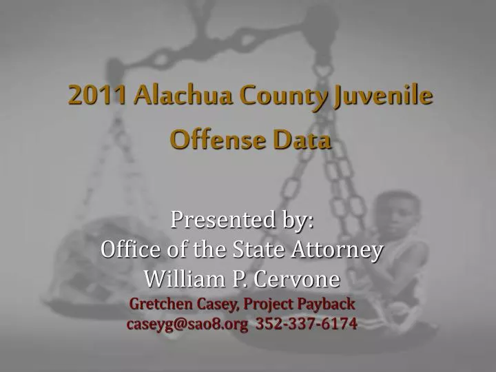 2011 alachua county juvenile offense data