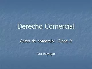 derecho comercial