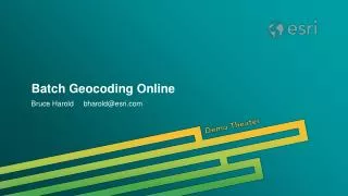Batch Geocoding Online