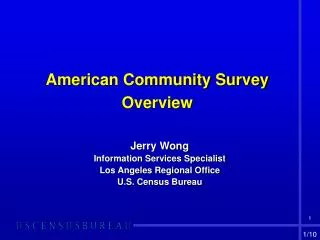 American Community Survey Overview