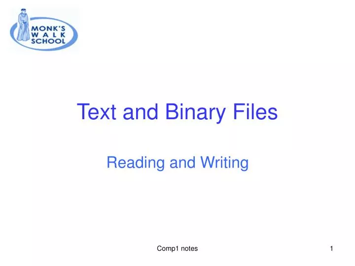 text and binary files