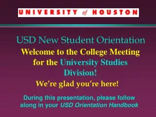 USD New Student Orientation