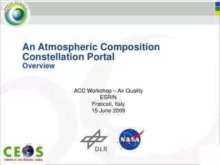 An Atmospheric Composition Constellation Portal Overview
