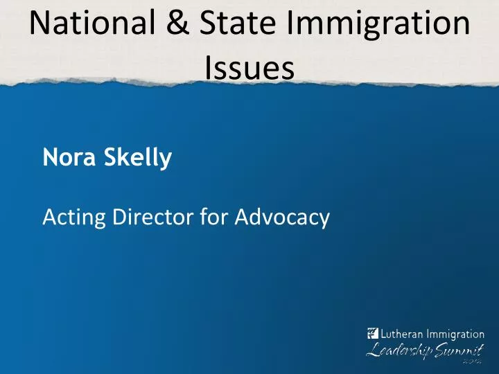 national state immigration issues