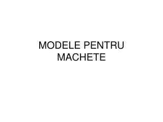 modele pentru machete