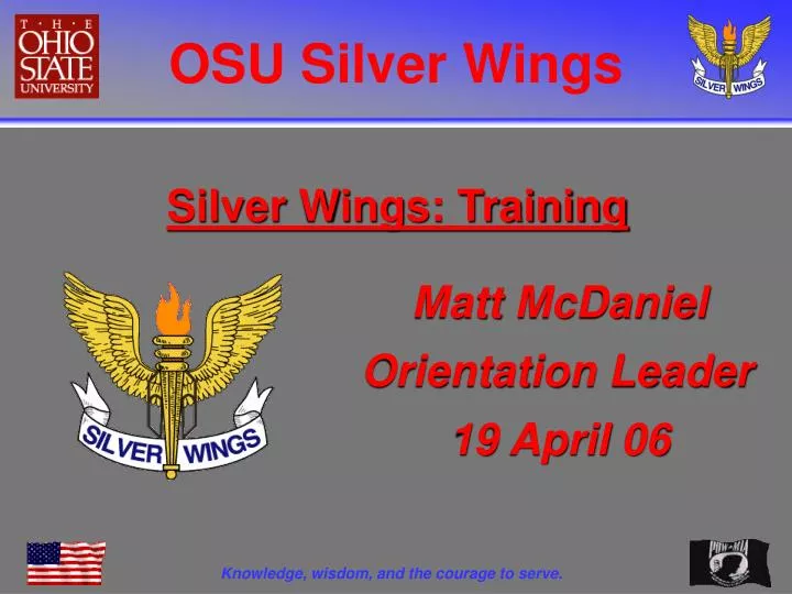 silver wings training