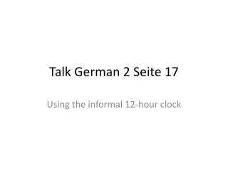 Talk German 2 Seite 17