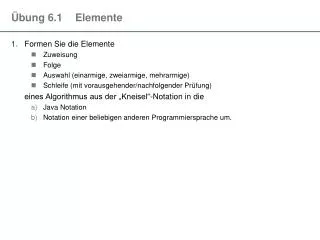 bung 6 1 elemente