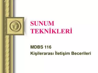 sunum tekn kler