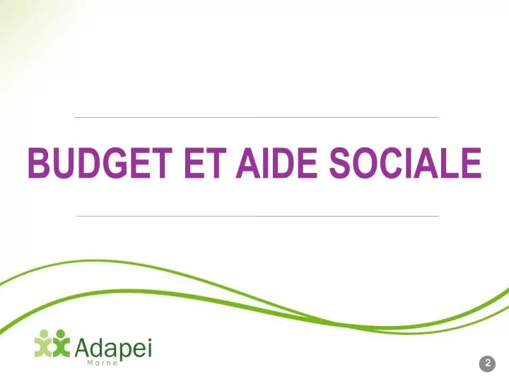 budget et aide sociale
